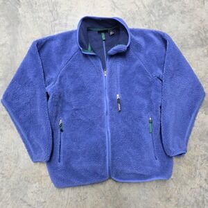 Vtg Patagonia Full Zip Fleece Jacket Men's XL Blue Sherpa Outdoor Casual